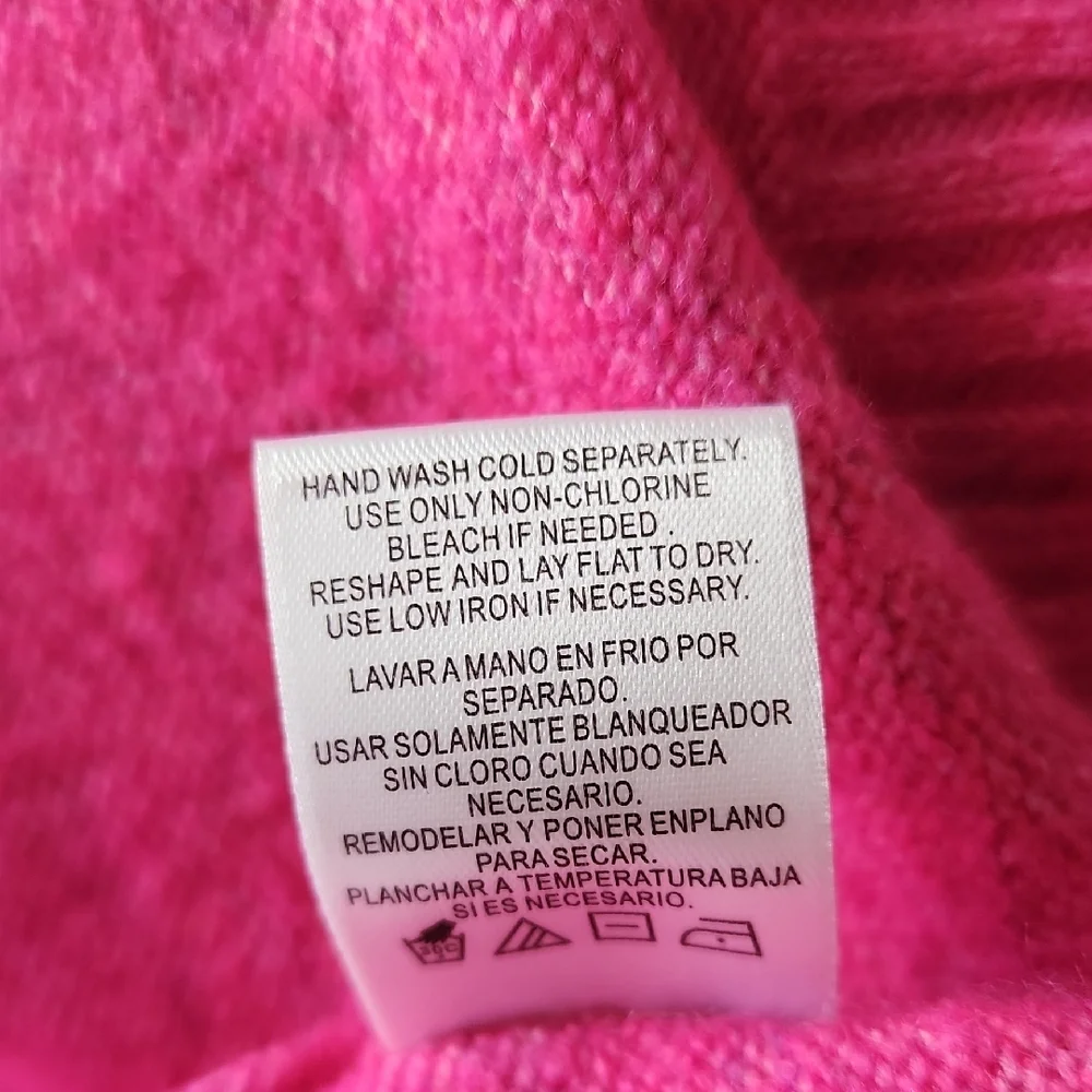 Vince Camuto V-Neck Sweater in Vibrant Pink - Picture 13 of 13